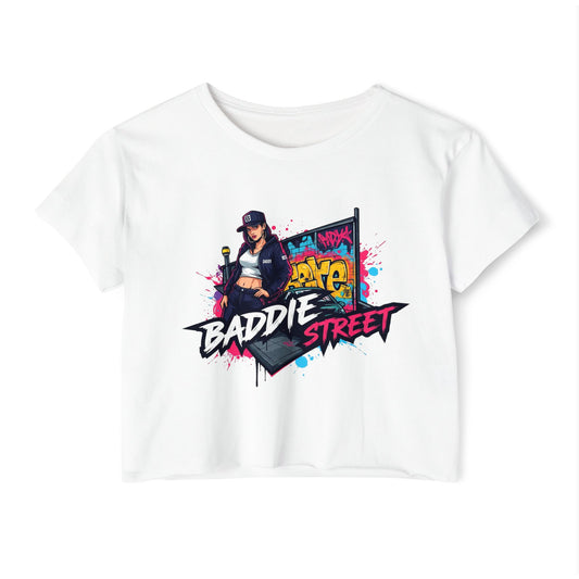 "Baddie Street" Streetwise V4 Logo Woman's Crop Top