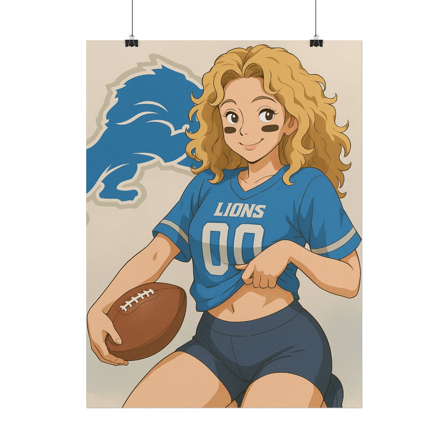 Loco Fits Anime Girls 'Lions Girl 2' Poster