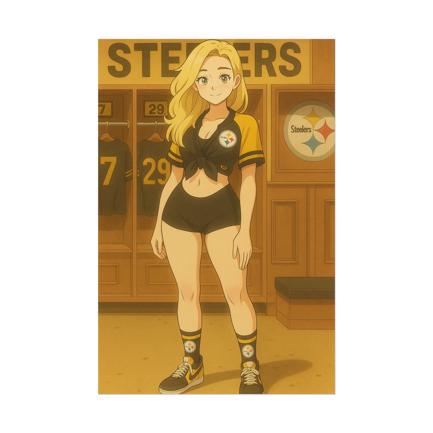 Loco Fits Anime Girls 'Steelers Girl Locker Room' Poster