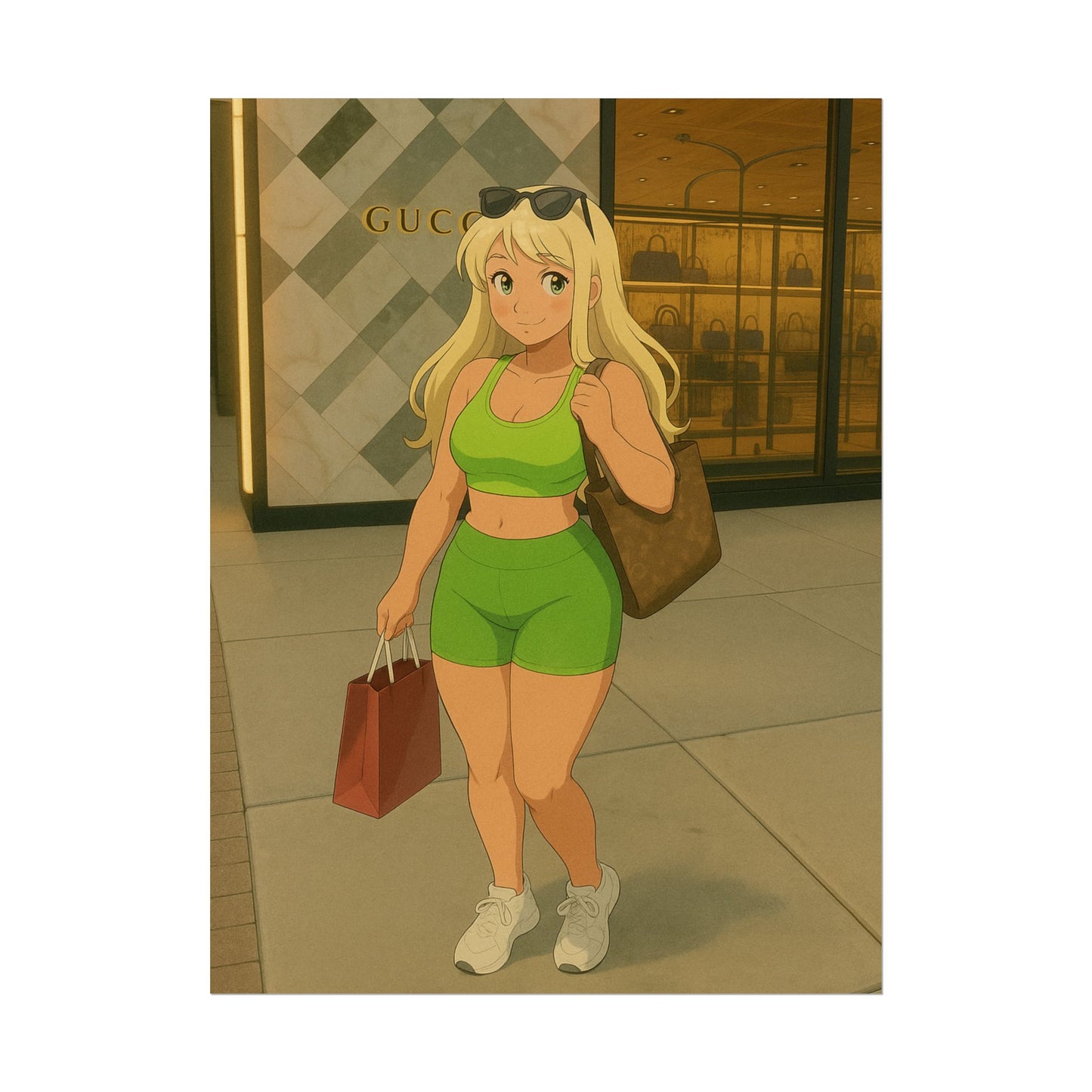 Loco Fits Anime Girls 'Shopping Spree' Poster