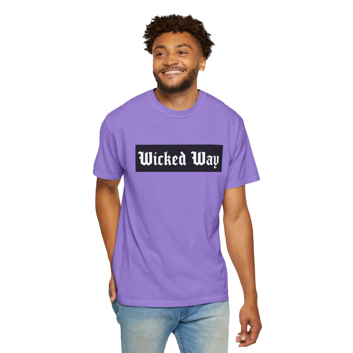 "Wicked Way" Block Gothic Lettering T-shirt