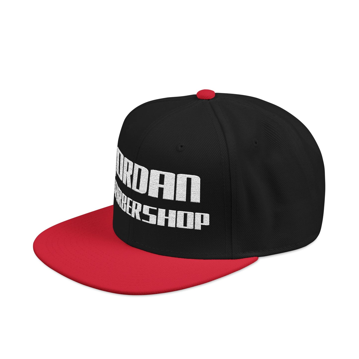 Jordan Barbershop White Text Snapback