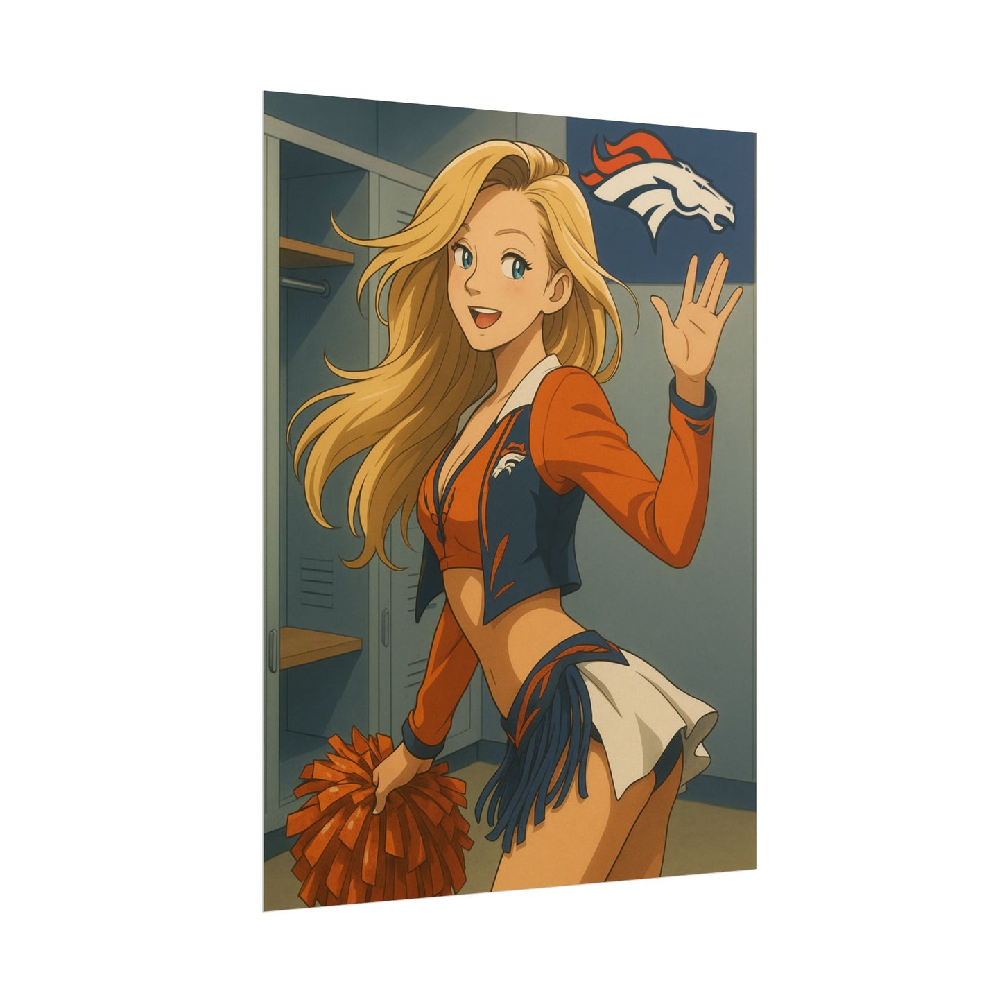 Loco Fits Anime Girls 'Broncos Cheerleader Locker Room 1' Poster