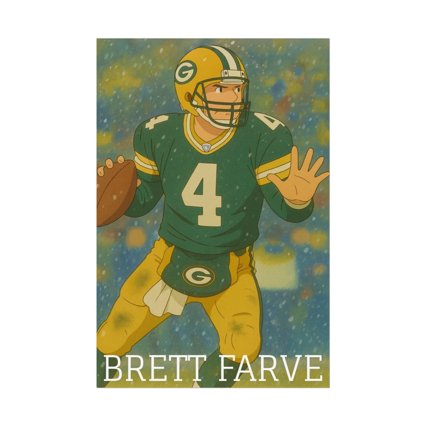 Loco Fits Anime Football 'Brett Farve' Poster