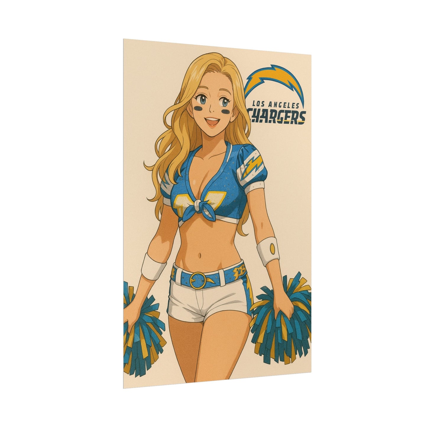 Loco Fits Anime Girls 'Chargers Cheerleader 1' Poster