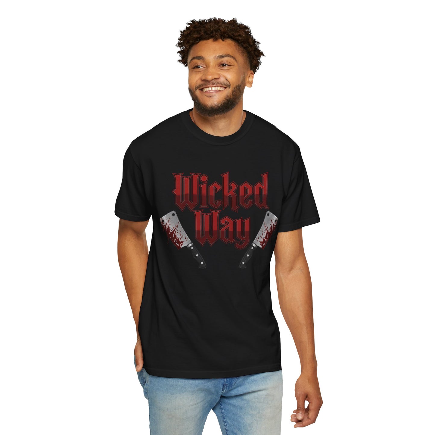 "Wicked Way" Double Butcher Knives Alt. Version Graphic T-Shirt