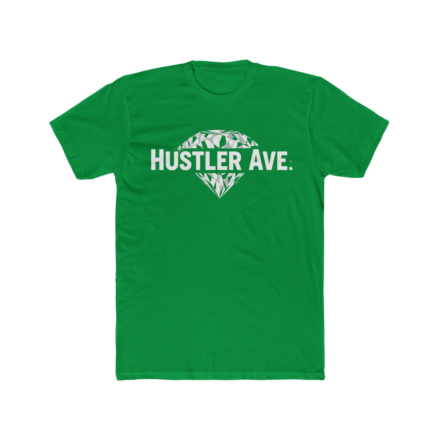"Hustler Ave" Diamond Status Cotton Crew Tee