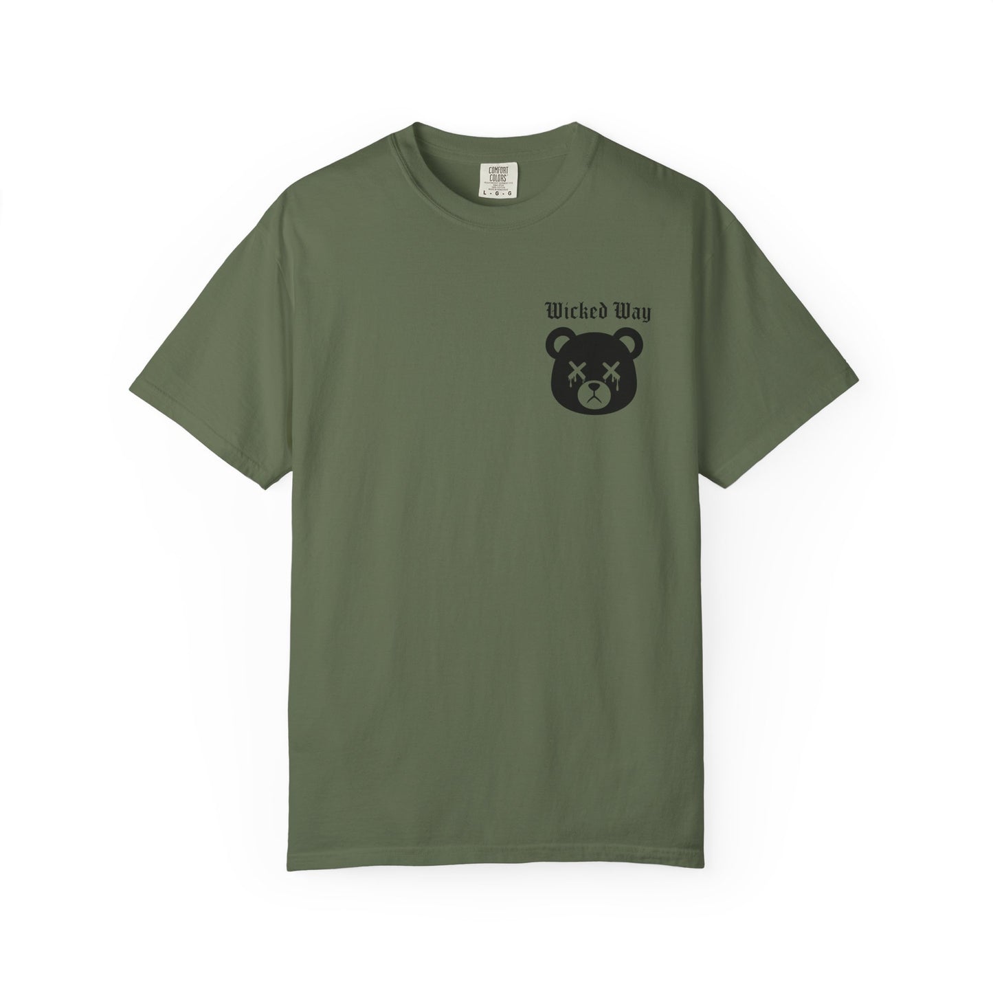"Wicked Way" Dead Bear Head Pocket Logo Graphic T-Shirt (Multi Color Options)
