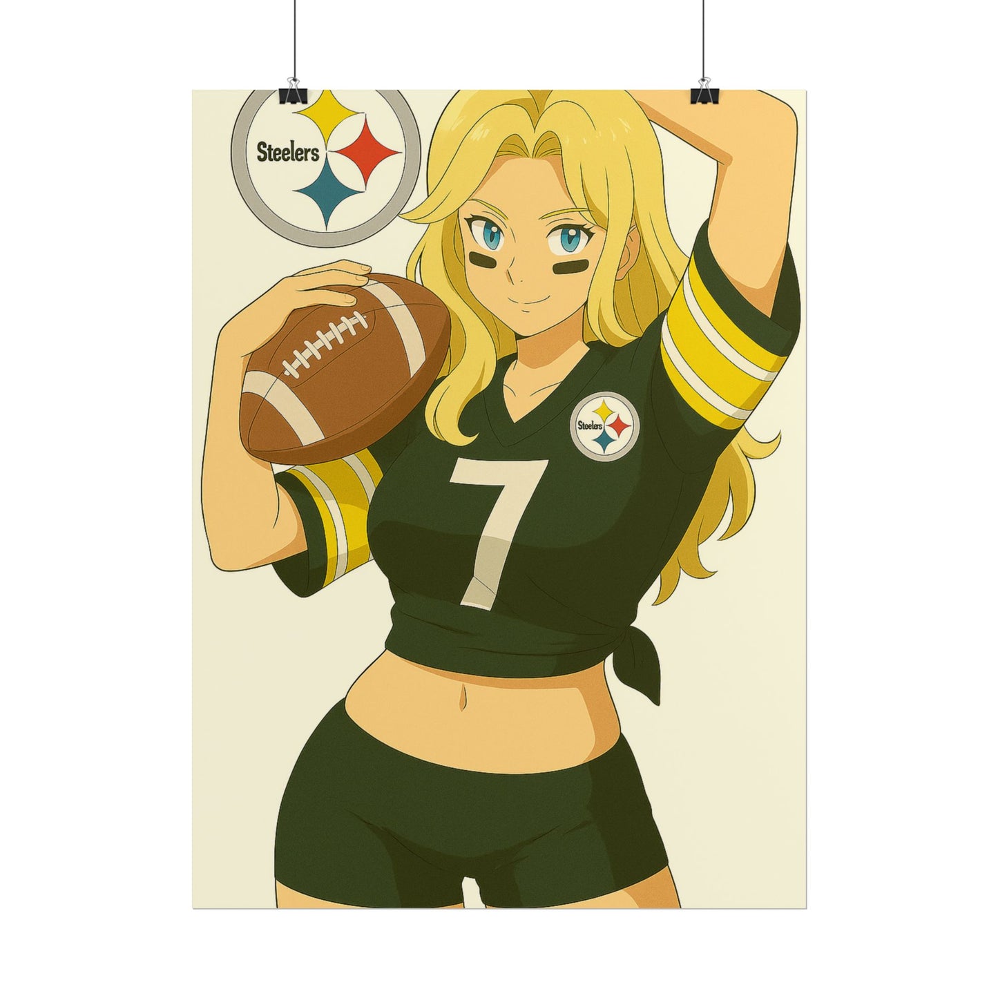 Loco Fits Anime Girls 'Steelers Girl 1' Poster