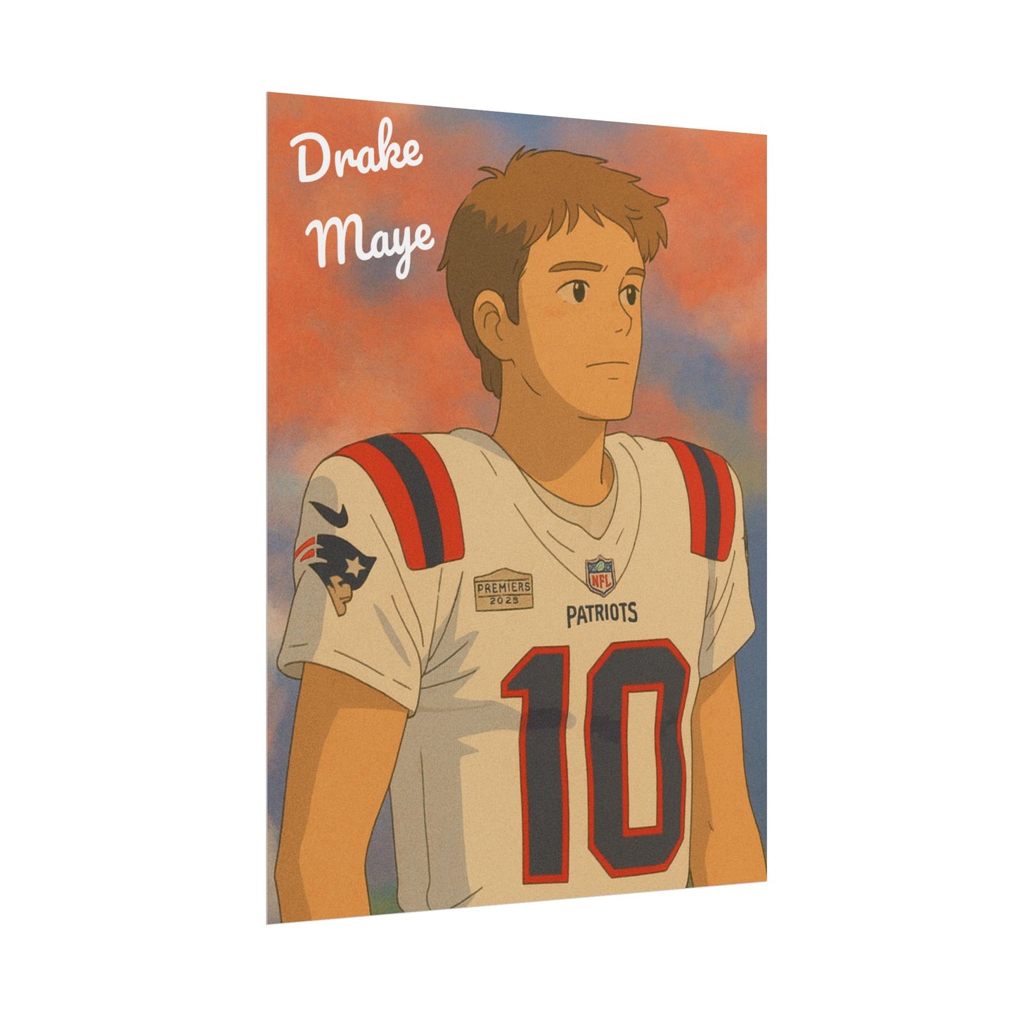 Loco Fits Anime Football 'Drake Maye' Poster