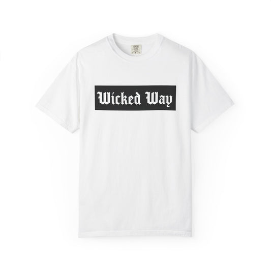 "Wicked Way" Block Gothic Lettering T-shirt