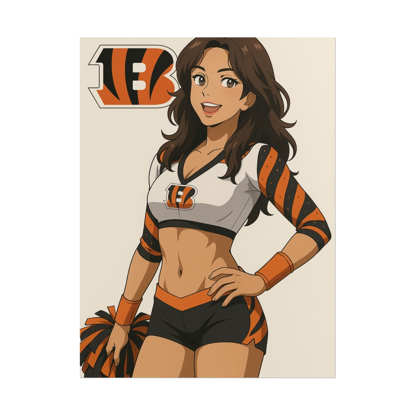 Loco Fits Anime Girls 'Bengals Cheerleader 1' Poster