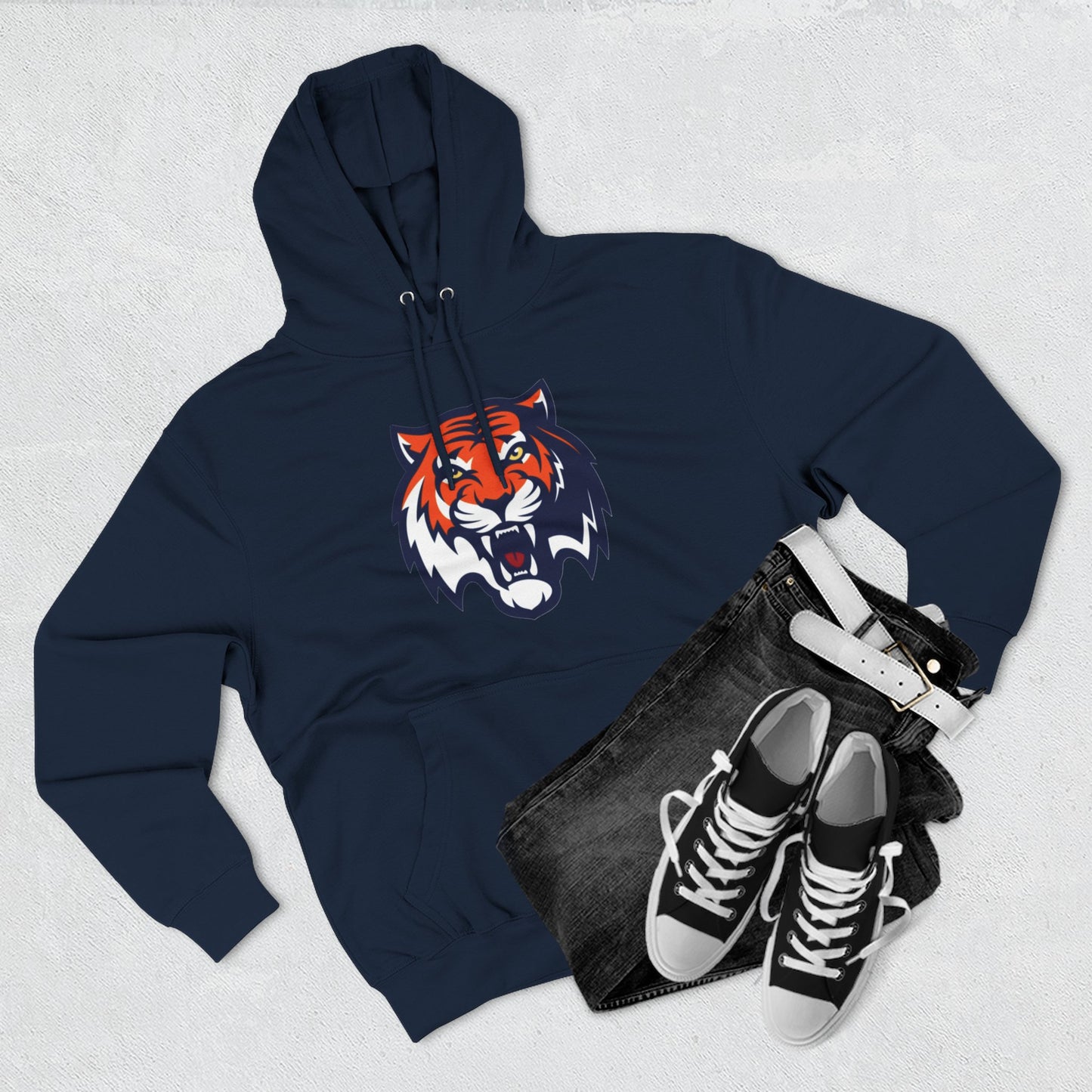 'Auburn Tiger Head' Three-Panel Fleece Hoodie