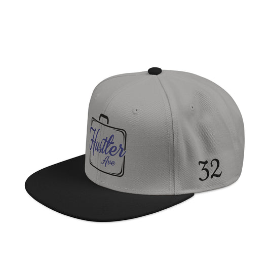 Silver "Hustler Ave" #32 All Business Alt. Snapback