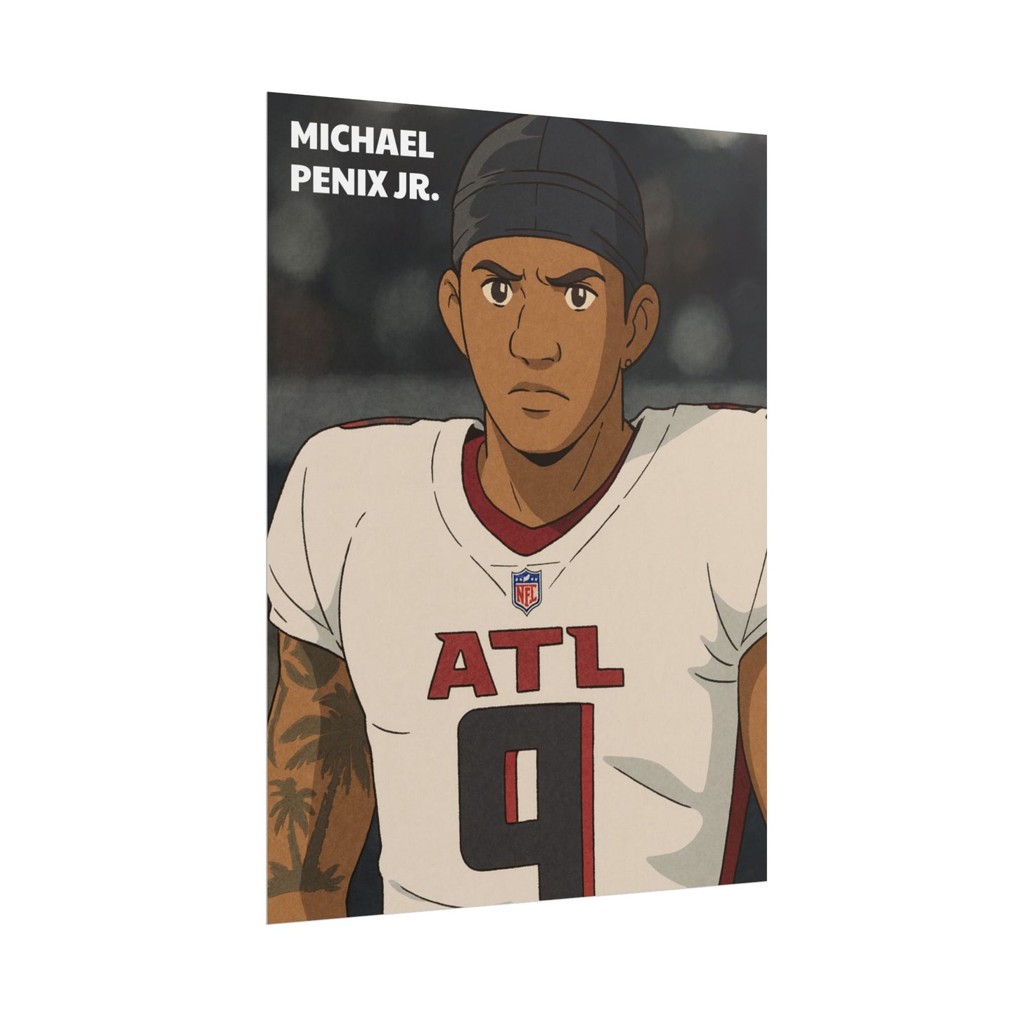 Loco Fits Anime Football 'Michael Penix Jr' Poster