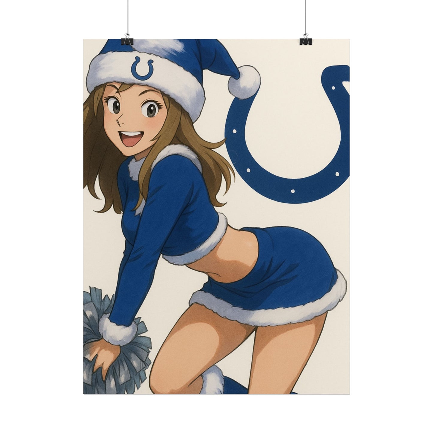 Loco Fits Anime Girls 'Colts Cheerleader Christmas' Poster
