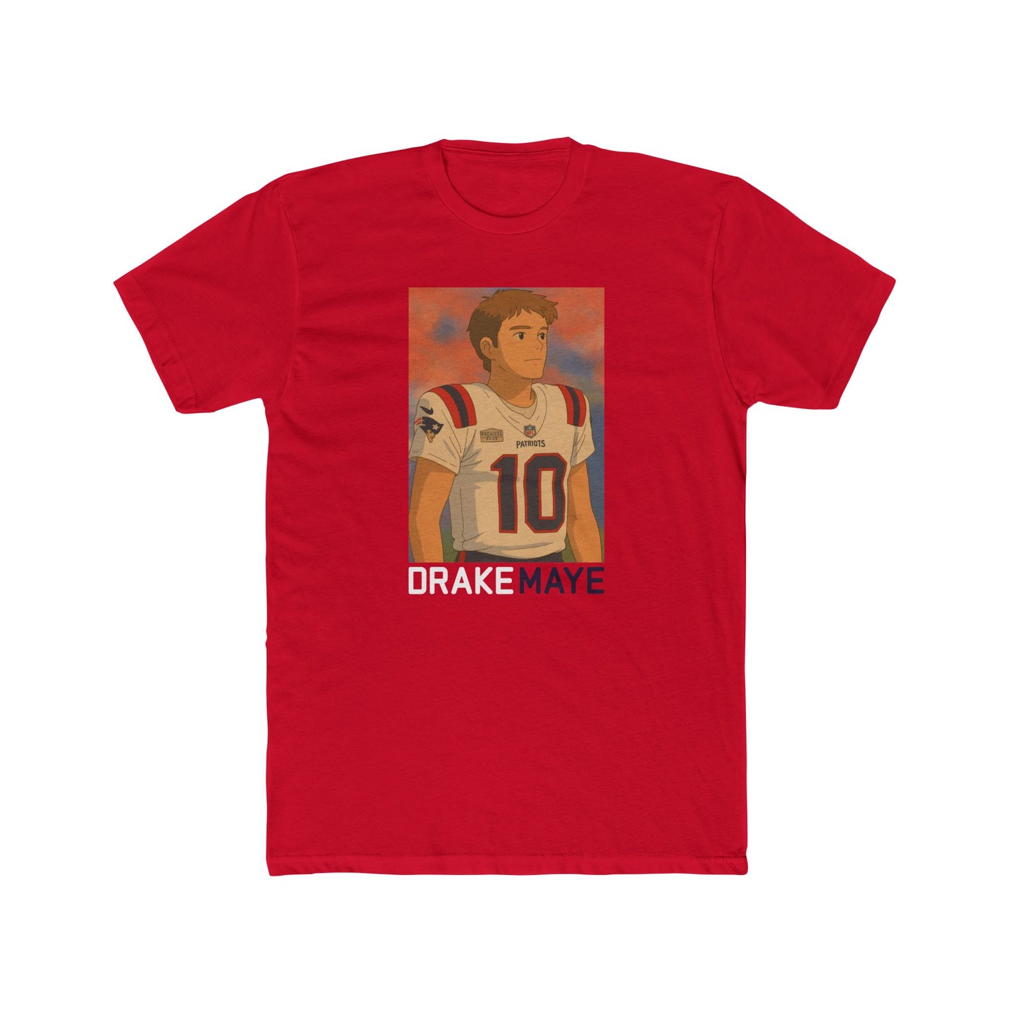 Anime Football 'Drake Maye' Cotton Crew Tee