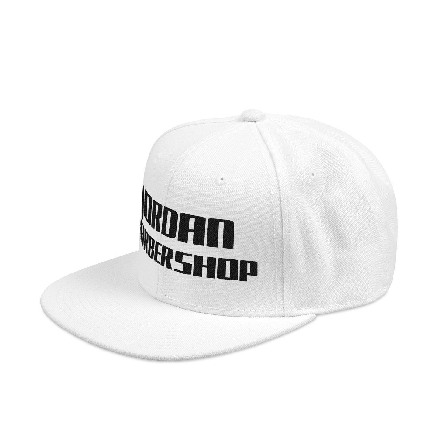 Jordan Barbershop Black Text Snapback