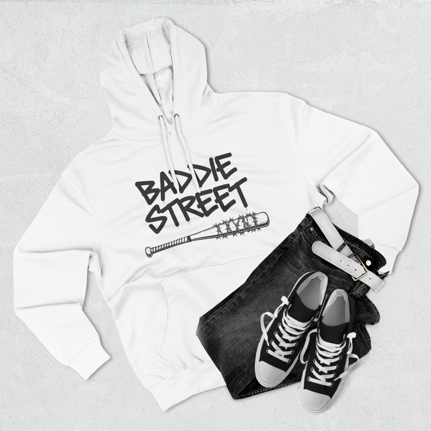 "Baddie Street" Baddie Bat V5 Fleece Hoodie