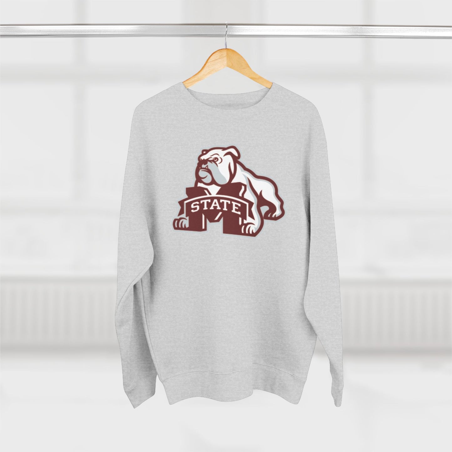 'Mississippi State Bulldog Bully' Cotton Crewneck Sweatshirt