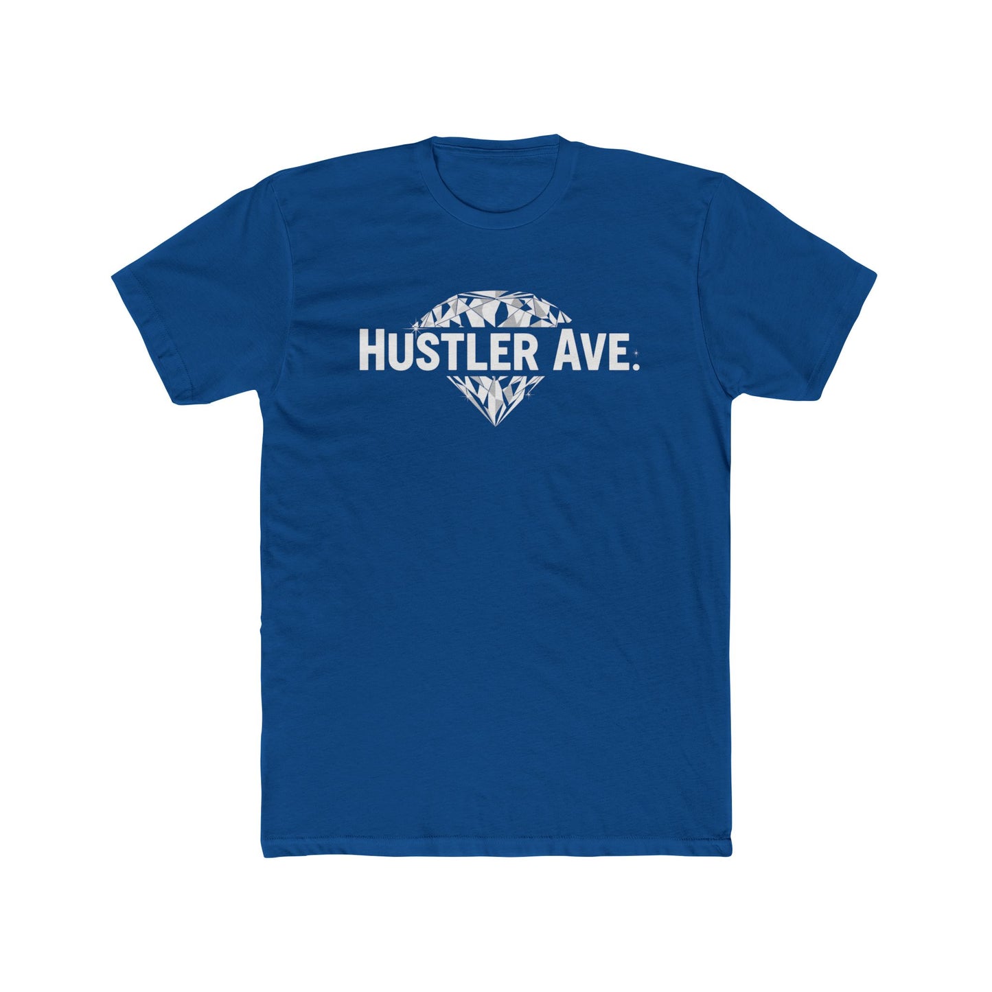 "Hustler Ave" Diamond Status Cotton Crew Tee