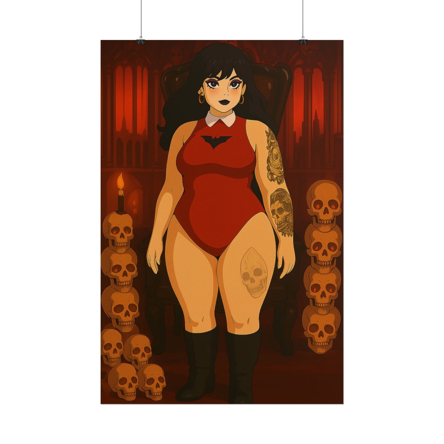 Loco Fits Anime Girls 'Goth Vixen' Poster