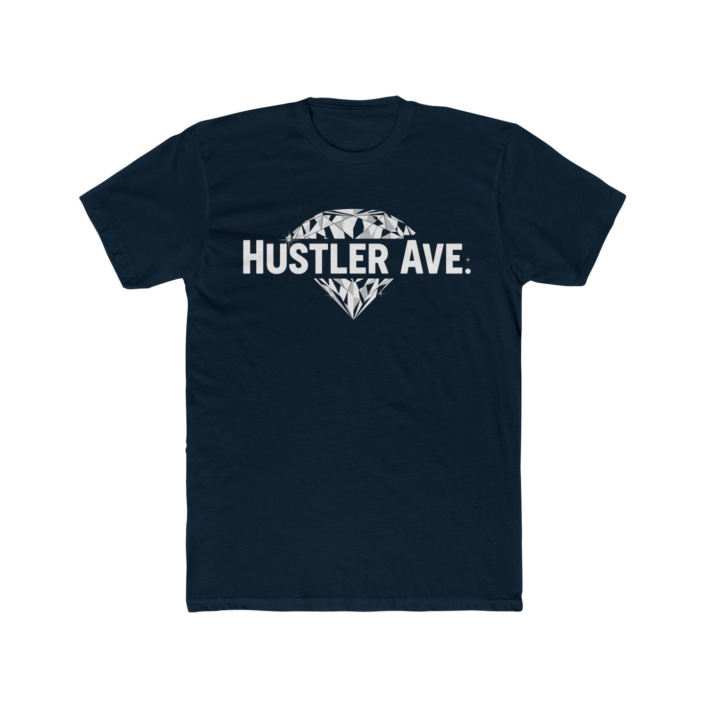 "Hustler Ave" Diamond Status Cotton Crew Tee