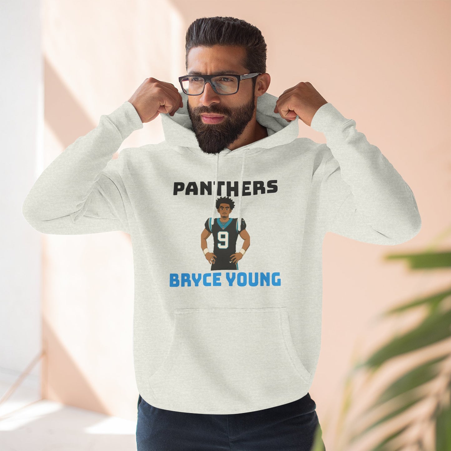 Anime Football 'Panthers Bryce Young' Three-Panel Fleece Hoodie