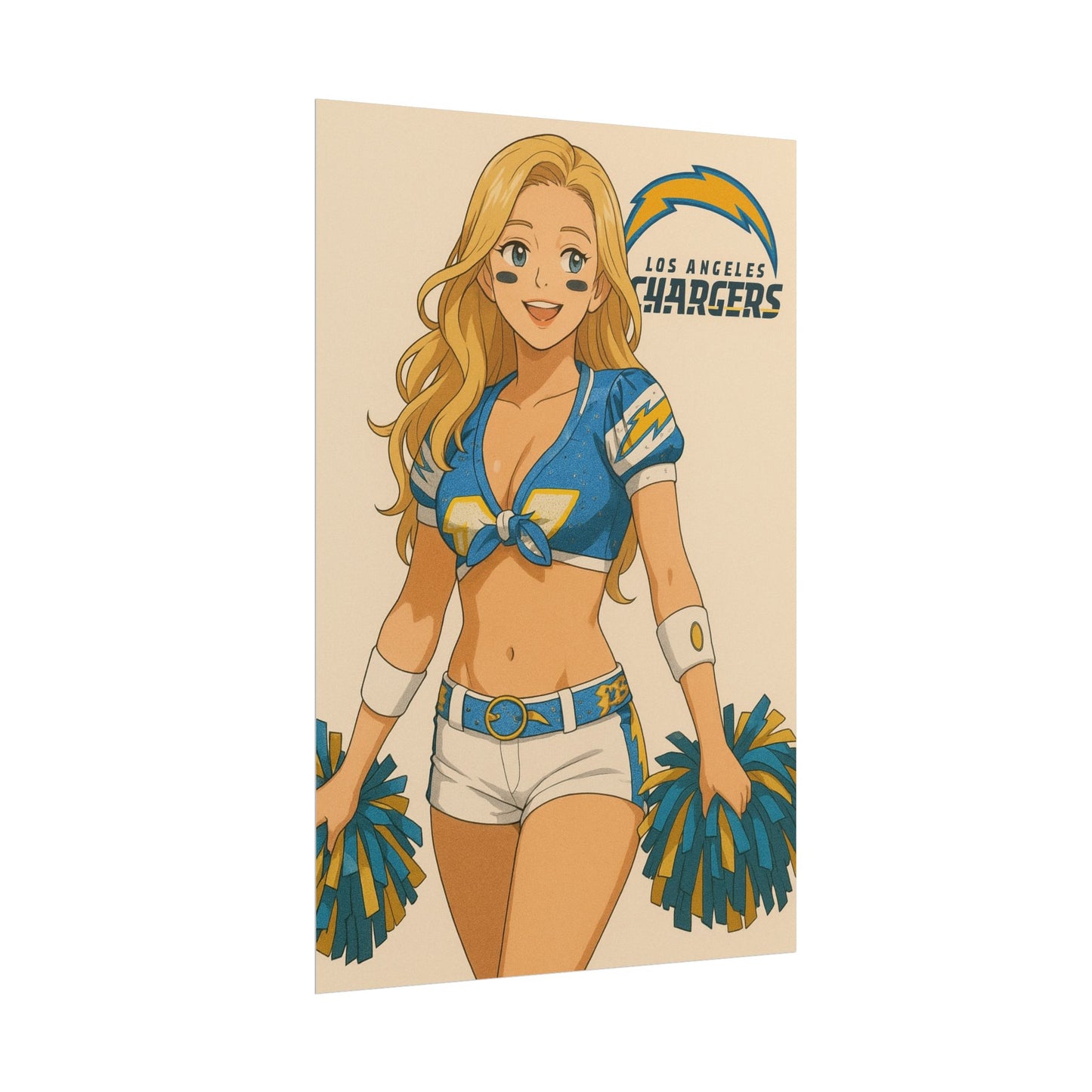 Loco Fits Anime Girls 'Chargers Cheerleader 1' Poster