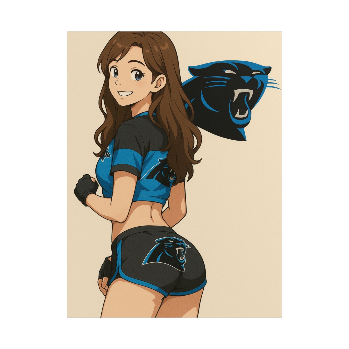 Loco Fits Anime Girls 'Panthers Cheerleader 1' Poster