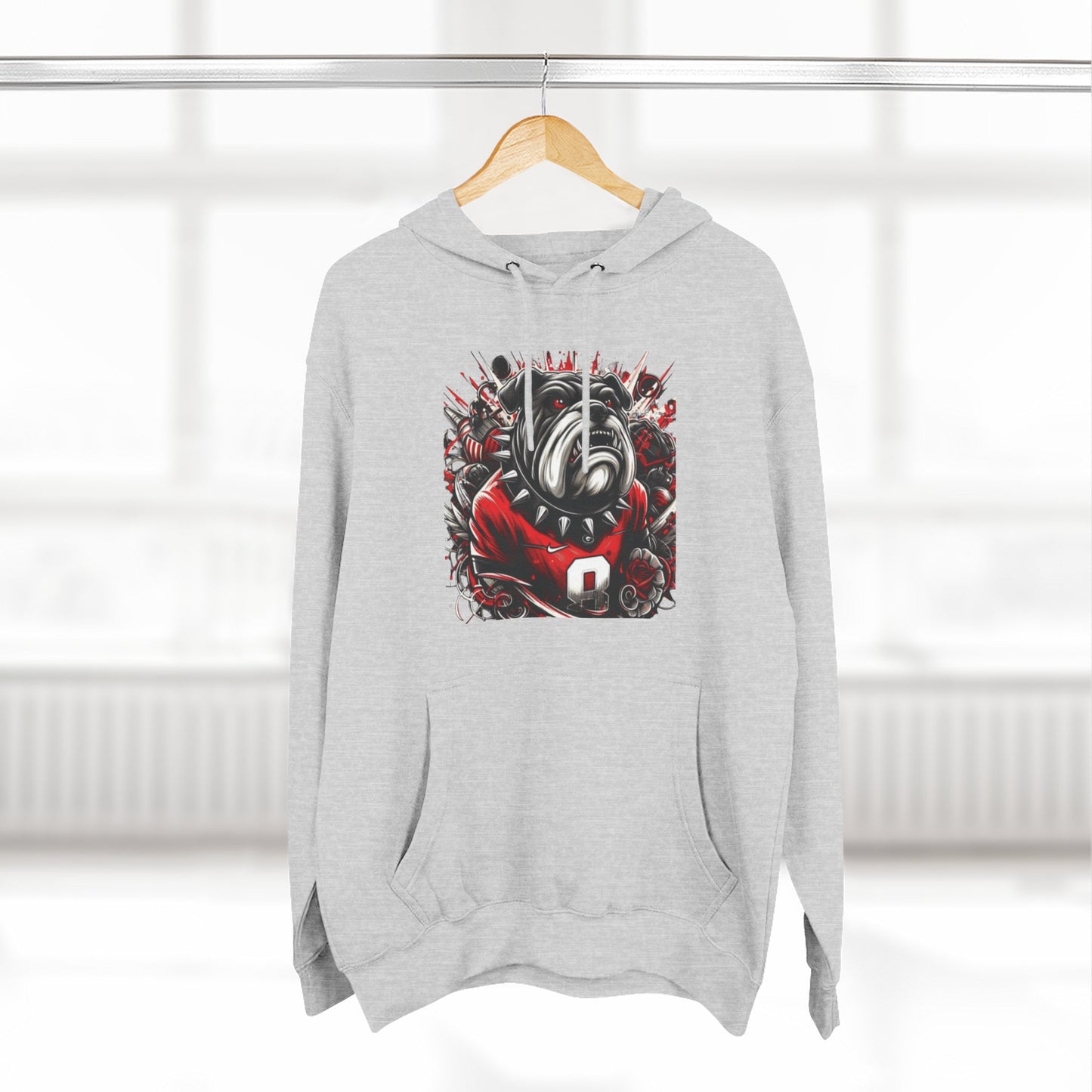 'Georgia Bulldog Cool Portrait' Three-Panel Fleece Hoodie