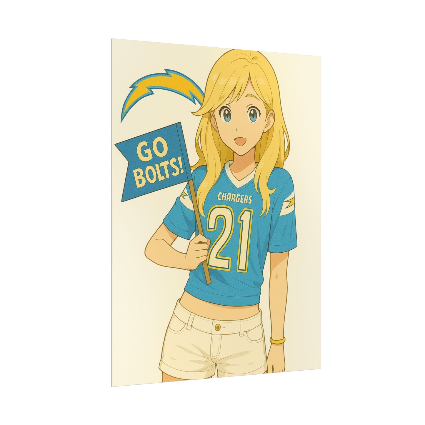 Loco Fits Anime Girls 'Chargers Girl 2' Poster