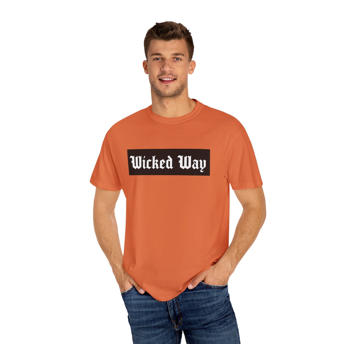 "Wicked Way" Block Gothic Lettering T-shirt