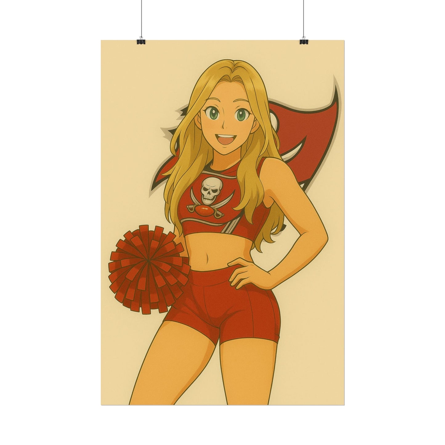 Loco Fits Anime Girls 'Buccaneers Cheerleader 1' Poster