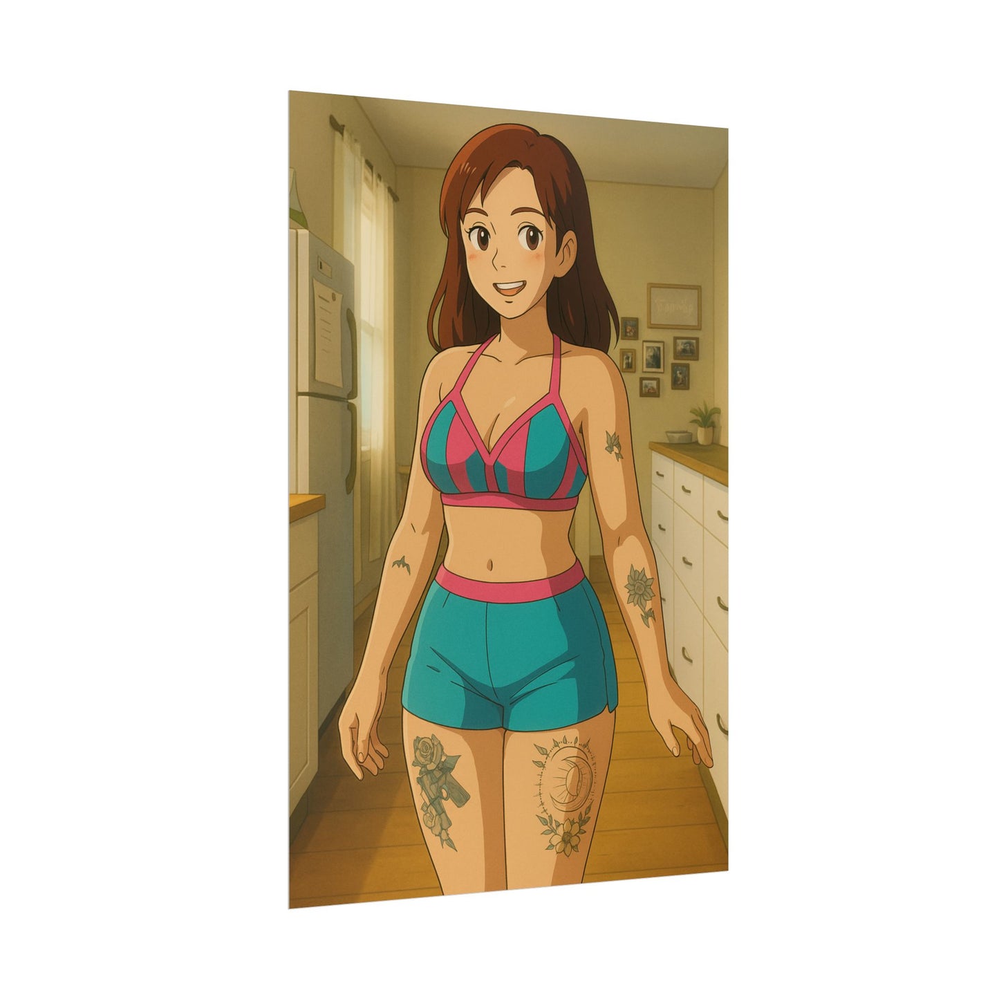 Loco Fits Anime Girls 'Post Workout Snack' Poster