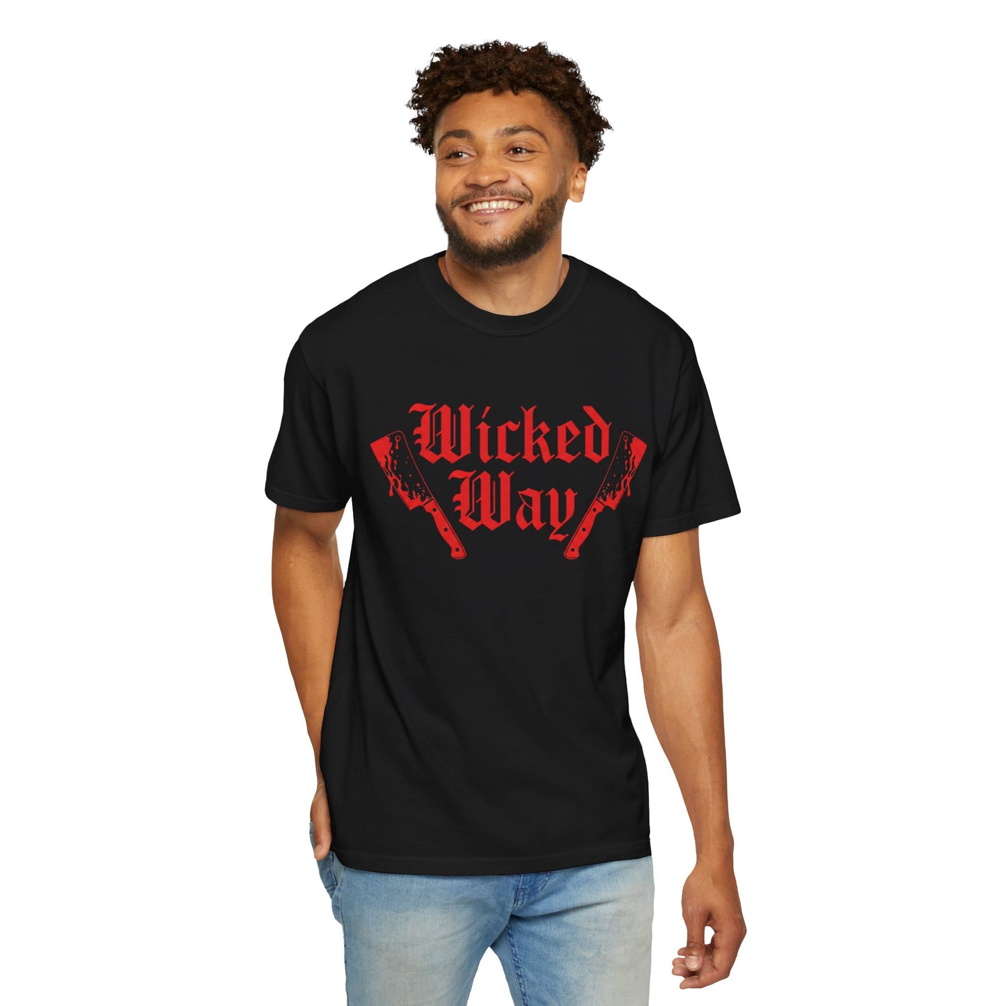 "Wicked Way" Double Butcher Knives Graphic T-Shirt