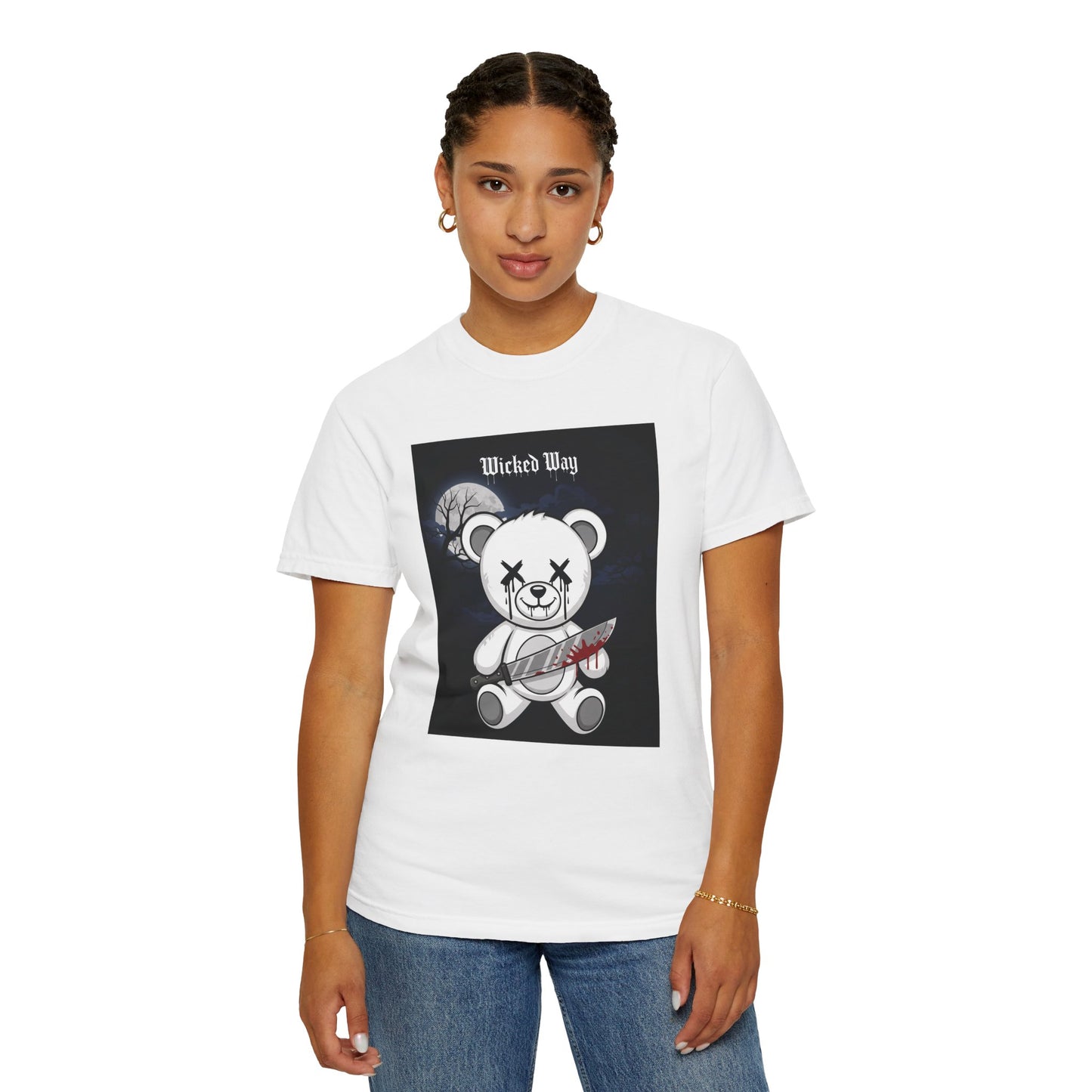 Limited Edition "Wicked Way" Machete 'Midnight' Block Teddy Graphic T-Shirt
