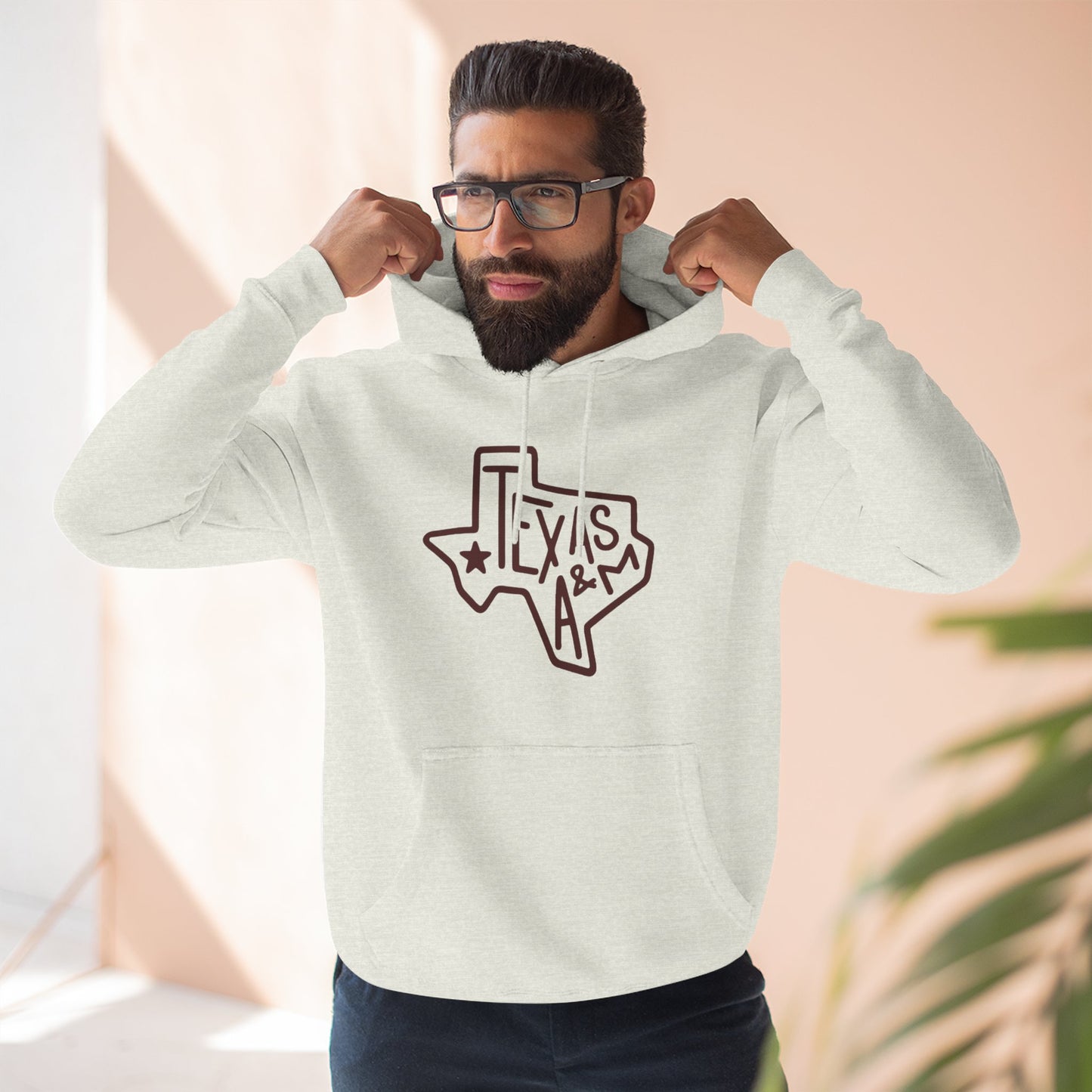 'Texas A&M State of Texas' Three-Panel Fleece Hoodie