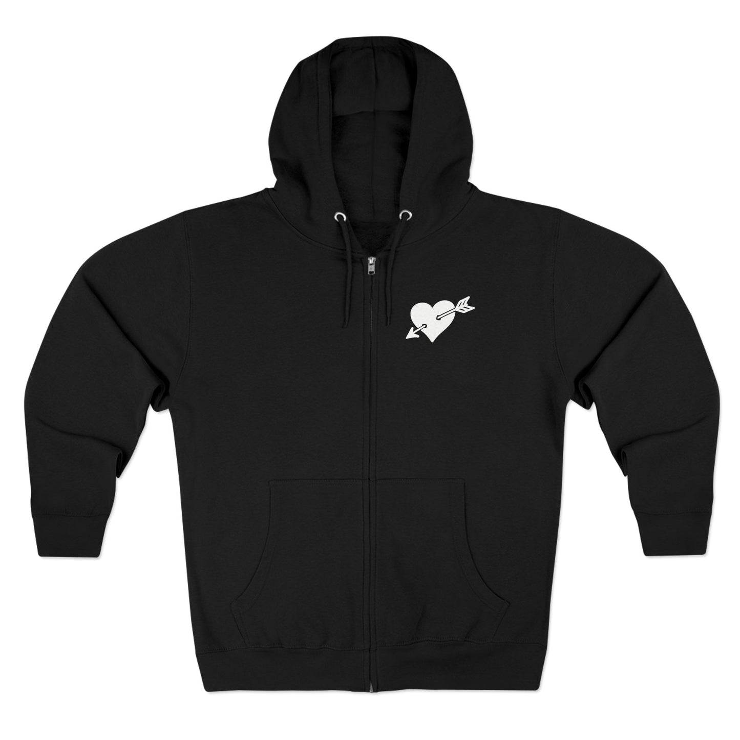 Exclusive "Baddie Street" Arrow Heart V1 & V2 Logo Zip-Up Hoodie