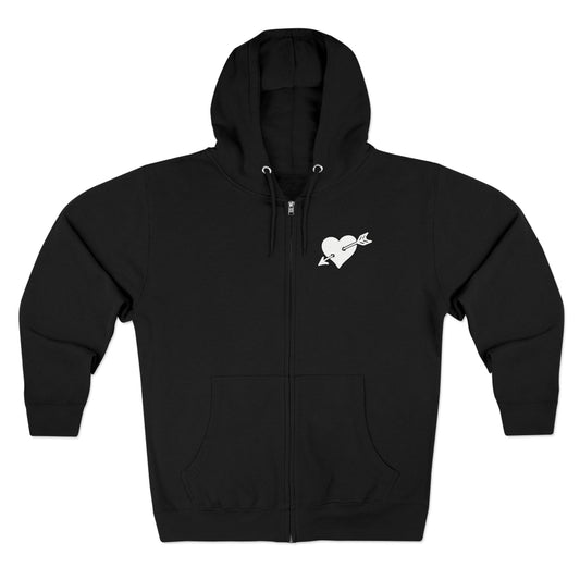 Exclusive "Baddie Street" Arrow Heart V1 & V2 Logo Zip-Up Hoodie