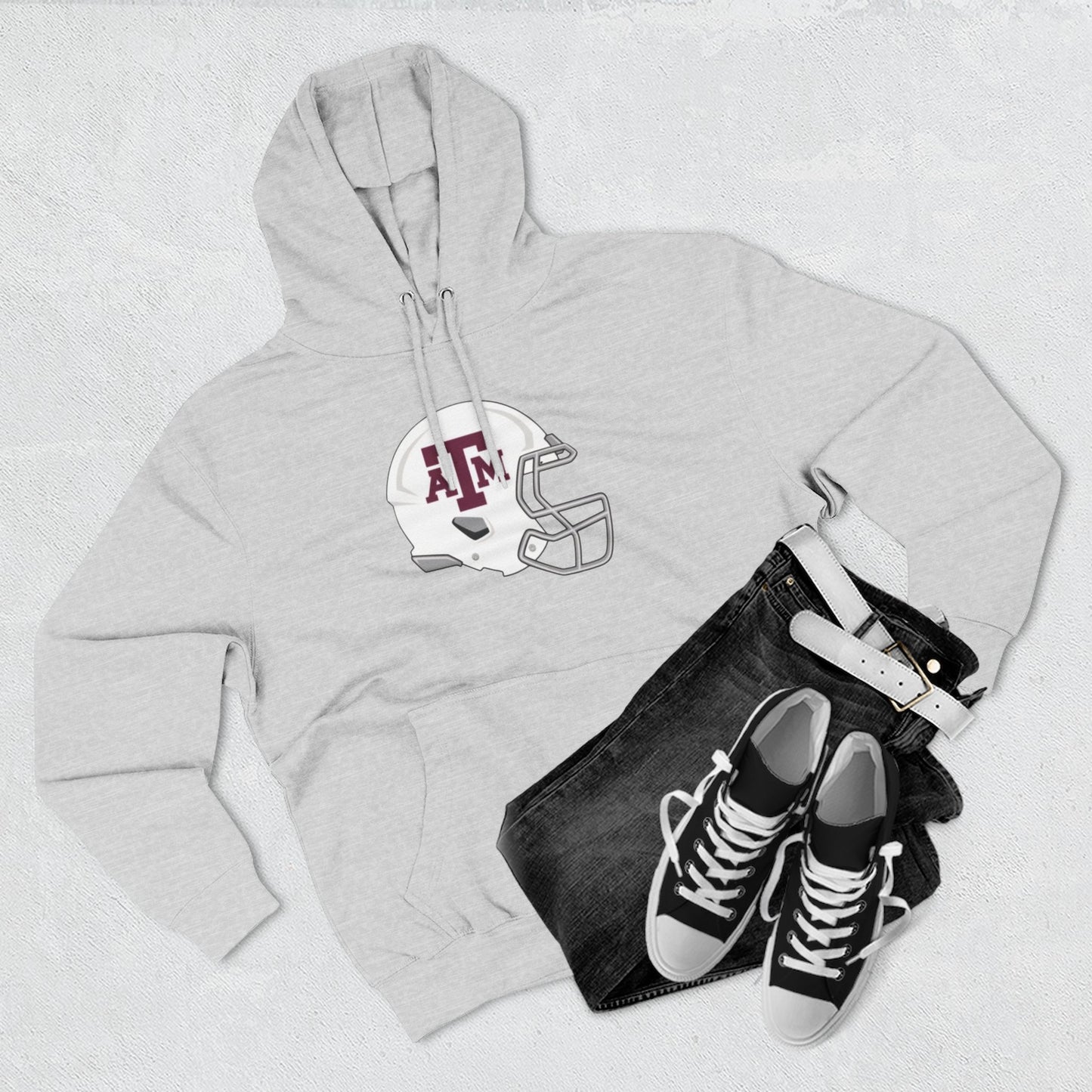 'Texas A&M Helmet' Three-Panel Fleece Hoodie