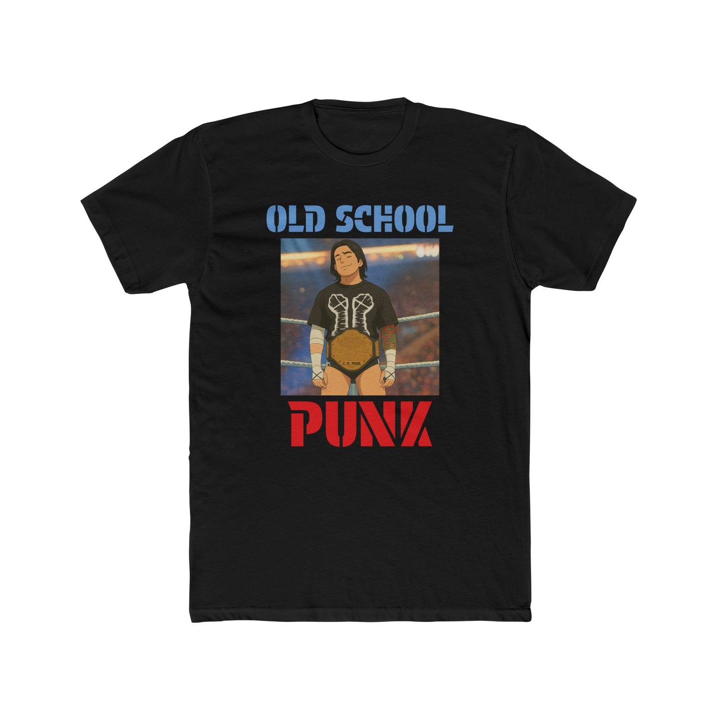Loco Fits Anime Wrestling 'Old School Punk' Cotton Crew Tee