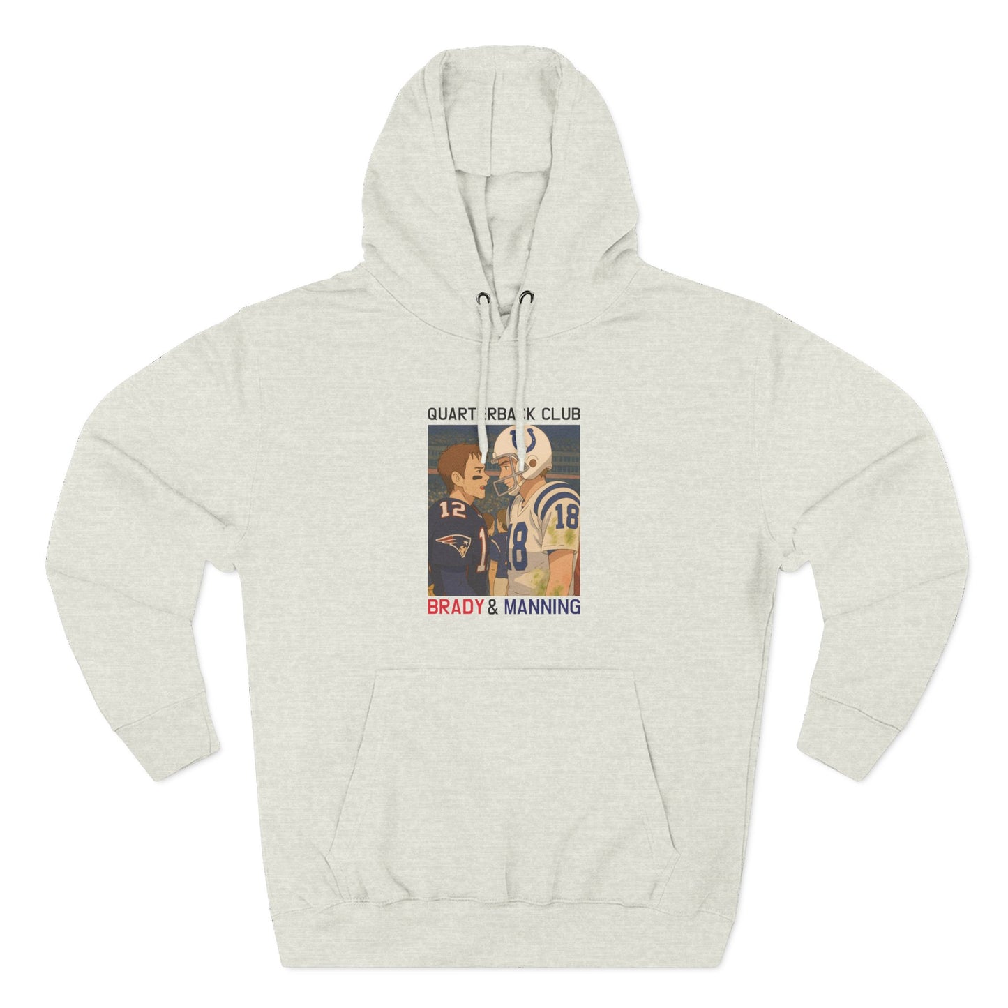 Anime Football 'Quarterback Club Brady & Manning' Three-Panel Fleece Hoodie