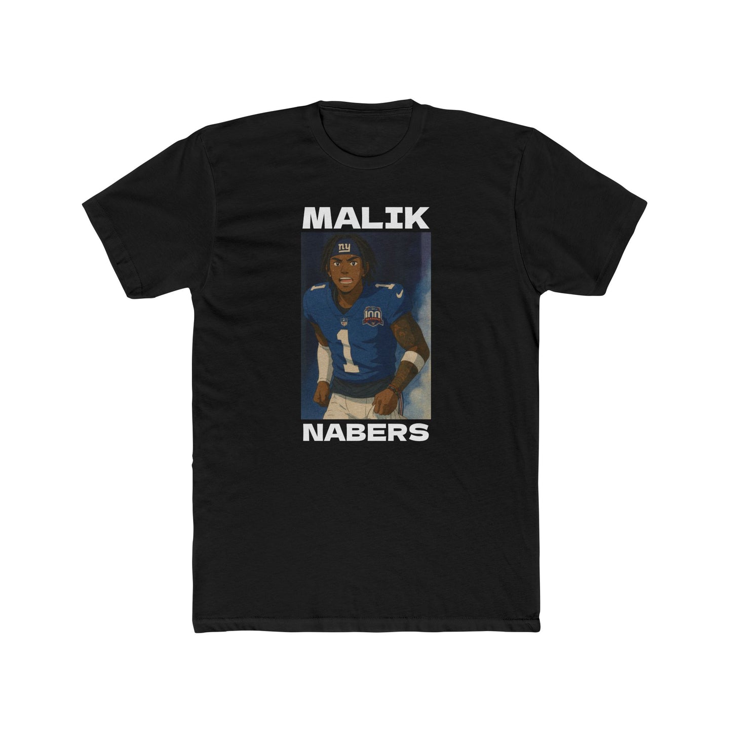 Anime Football 'Malik Nabers' Cotton Crew Tee