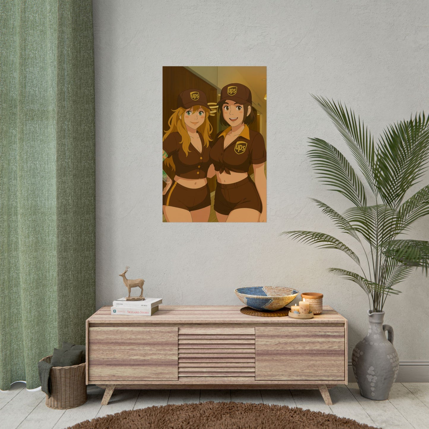 Loco Fits Anime Girls 'UPS Girls' Poster