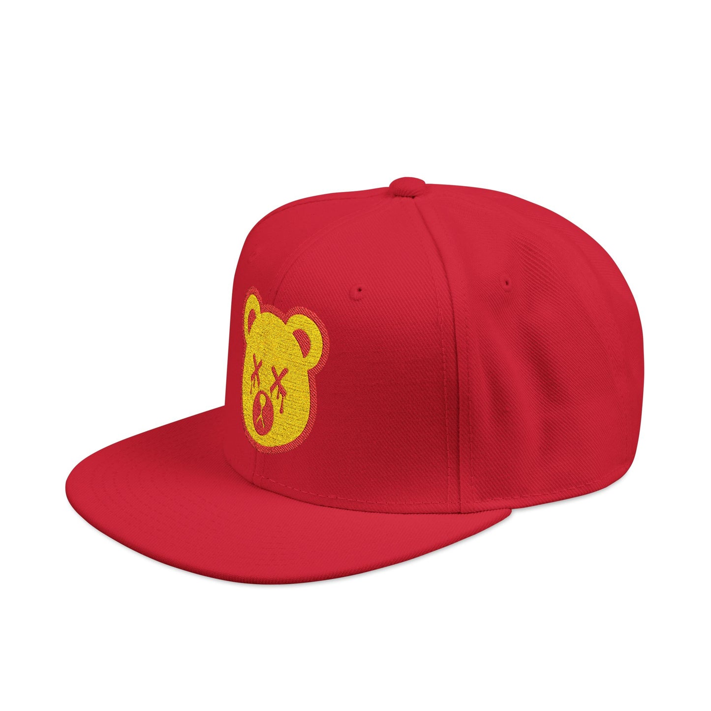 "Wicked Way" Deady Bear Head Red & Yellow Snapback