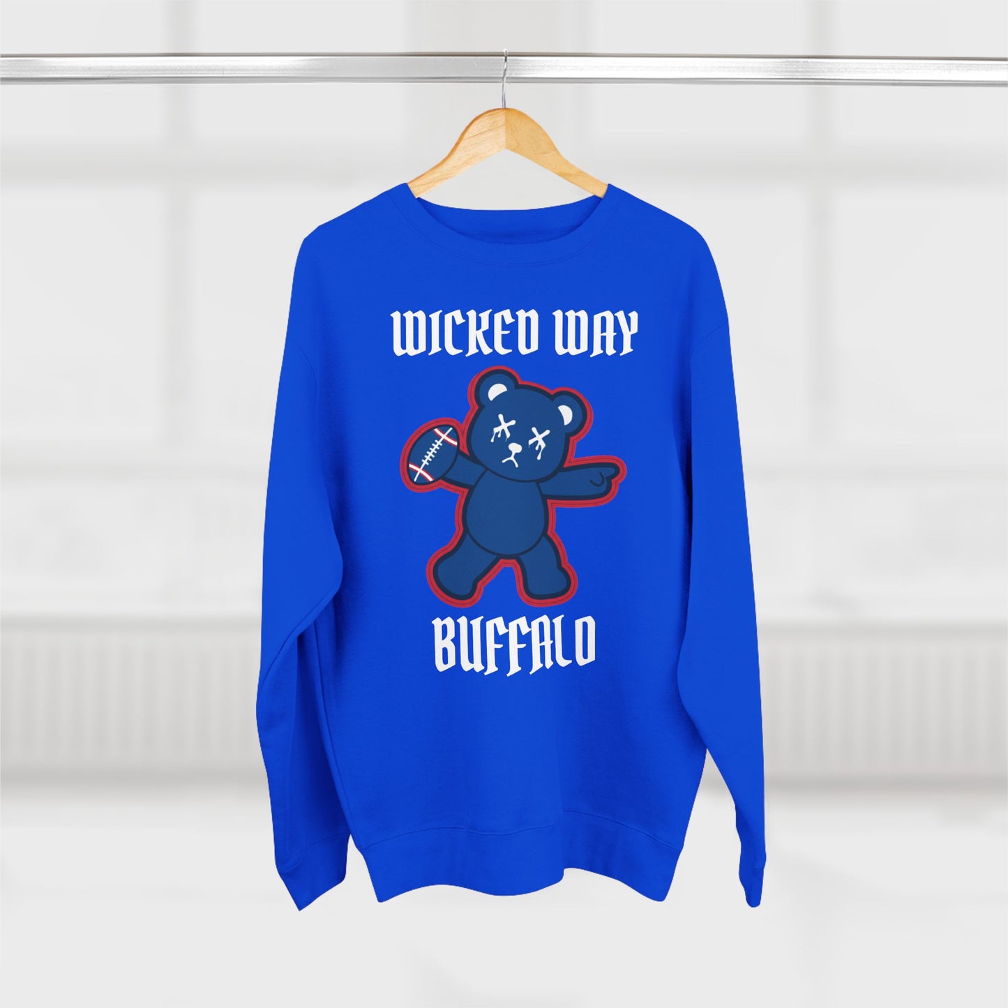 "Wicked Way" Deady Bear Football Buffalo Crewneck Sweatshirt