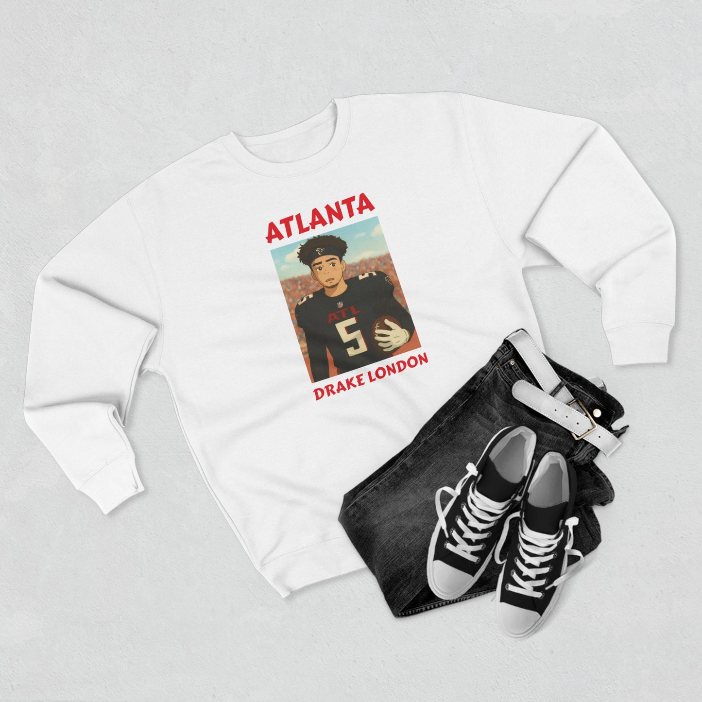 Anime Football 'Atlanta Drake London' Crewneck Sweatshirt