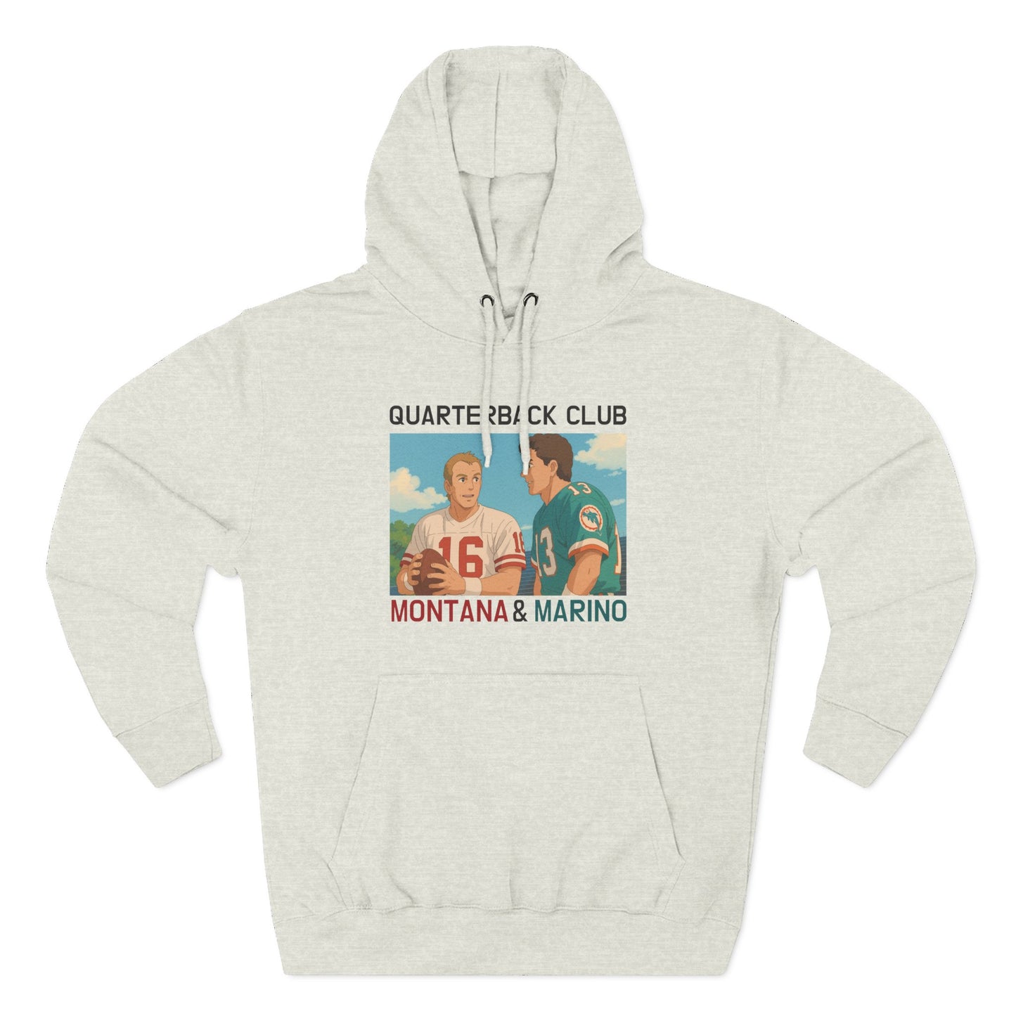 Anime Football 'Quarterback Club Montana & Marino' Three-Panel Fleece Hoodie