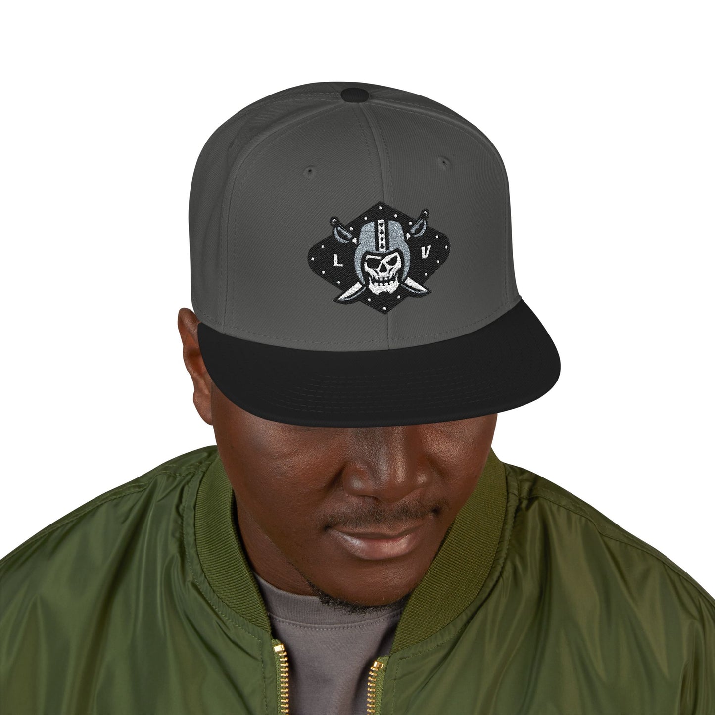 Loco Fits "NFL Las Vegas Raider Skull SIgn Concept Logo" Snapback (Embroidery)